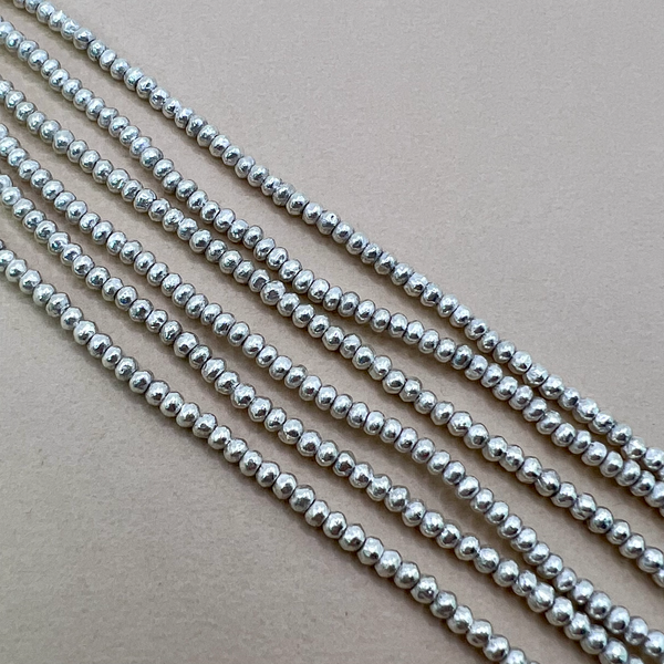 Hill Tribe Fine Silver 3mm Rondelle Beads