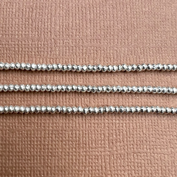 Hill Tribe Fine Silver Tiny Rondelle Beads