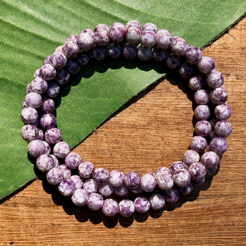 Picasso Light Purple 6mm Round Beads - 100 Pieces