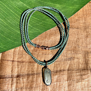 Roman Glass & Braided Cord Necklace/Bracelet