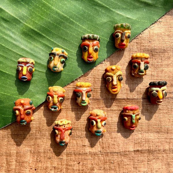 Small Phoenician Glass Faces - 1 Piece