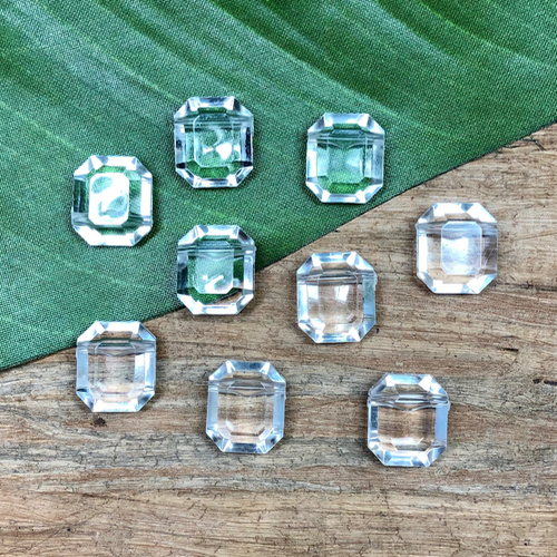 Octagon Faceted Crystal - 25 Pieces