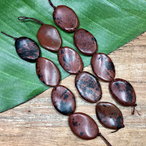 Jasper Twisted Beads - 4 Pieces