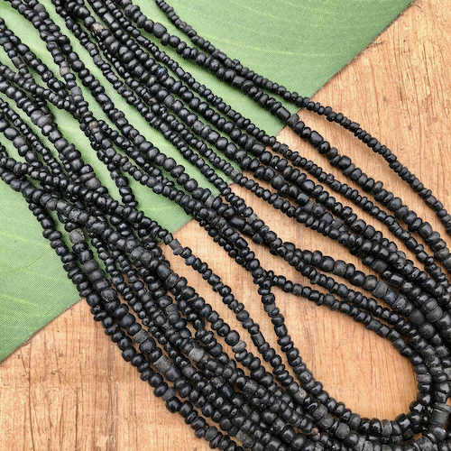 Black Trade Wind Glass Beads