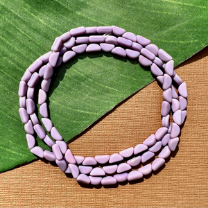 Lavender Half Circle Beads - 100 Pieces