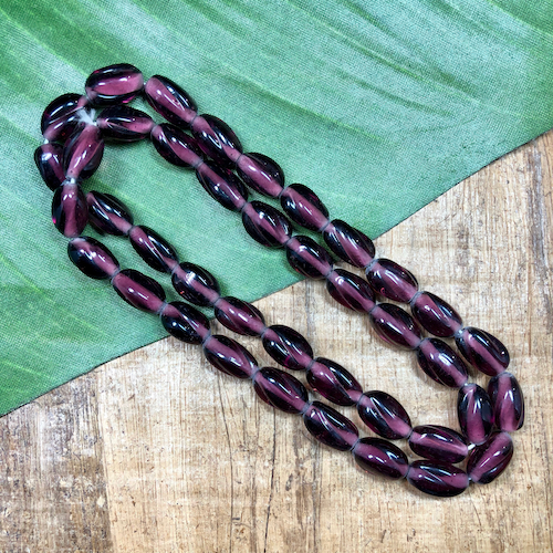 Purple Rectangle Twist Beads - 40 Pieces