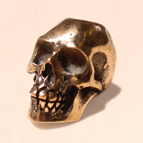 skull bead brass 12mm
