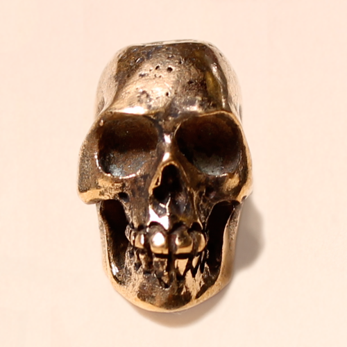 skull bead brass 16mm