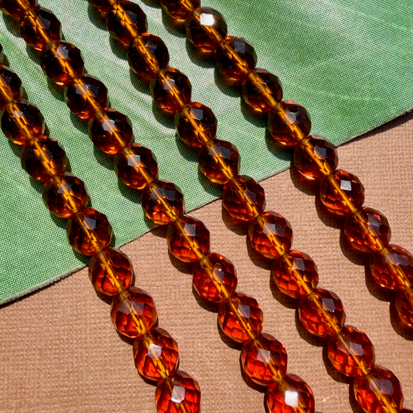 Vintage Fire Polish Crystal 10mm - 100 Pieces