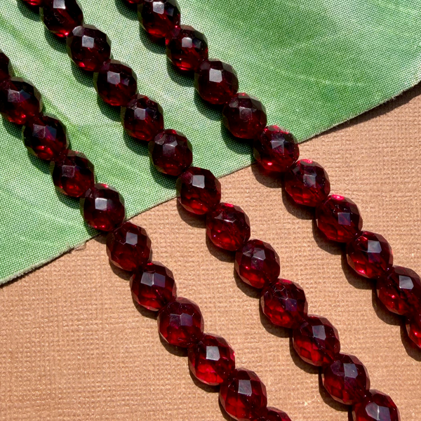 Vintage Fire Polish Crystal 10mm - 100 Pieces