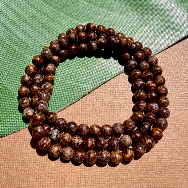 Picasso Dark Brown 6mm Round Beads - 100 Pieces