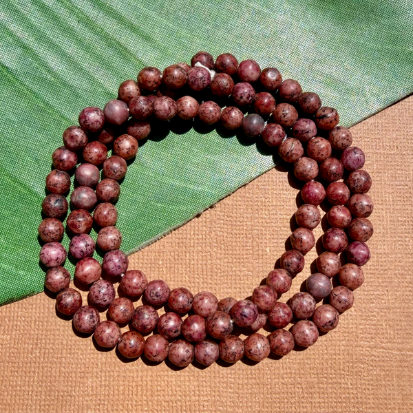 Picasso Dark Pink Mix 6mm Round Beads - 100 Pieces