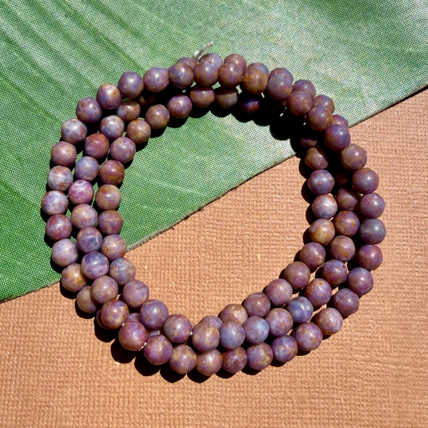 Picasso Matte Lavender Mix 6mm Round Beads - 100 Pieces