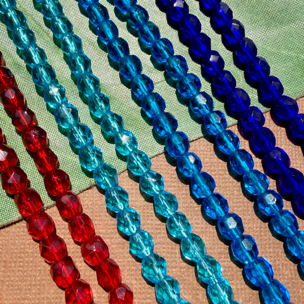 Vintage Fire Polish Crystal 6mm - 100 Pieces