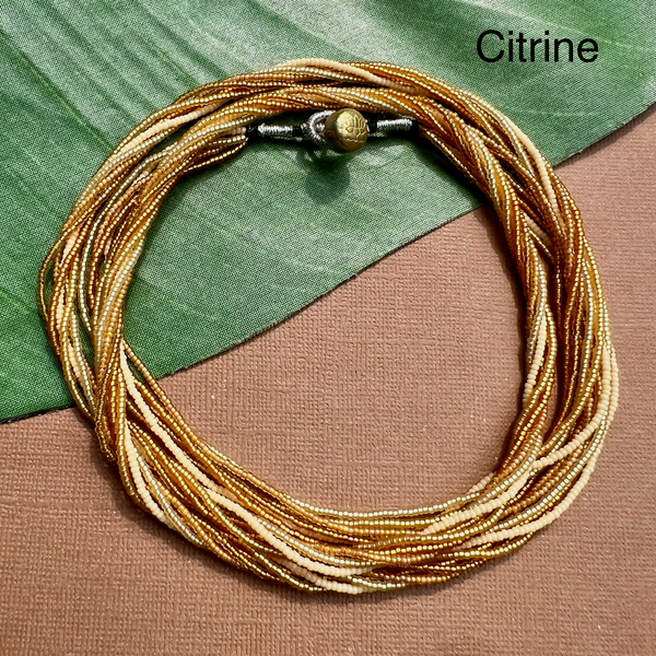 Multi Strand Seed Bead Necklaces - 6 Strand Long