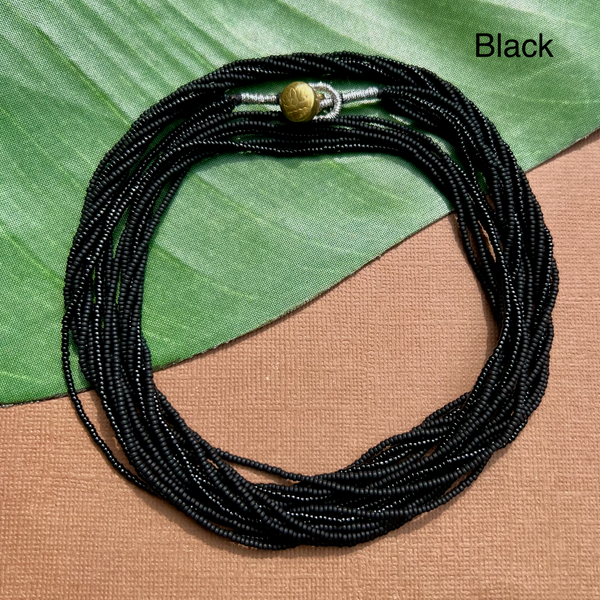 Multi Strand Seed Bead Necklaces - 6 Strand Long
