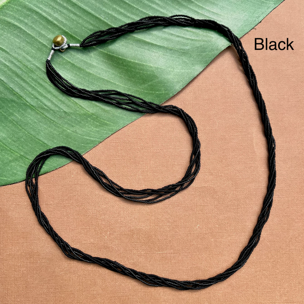 Multi Strand Seed Bead Necklaces - 6 Strand Long