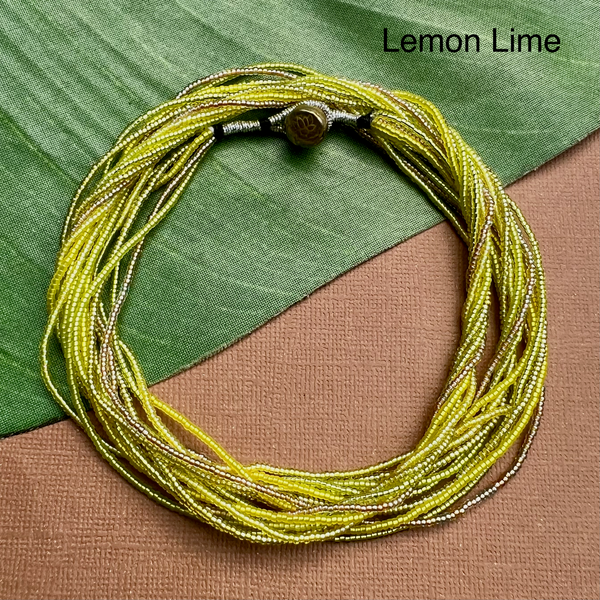Multi Strand Seed Bead Necklaces - 6 Strand Long