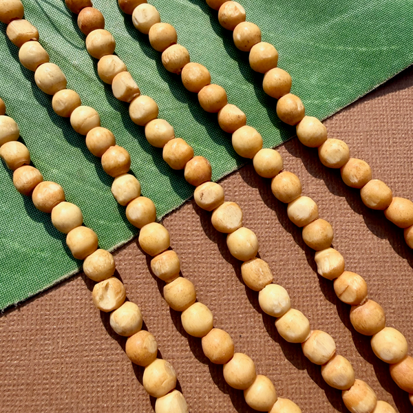 7mm Bone Beads - 50 Pieces