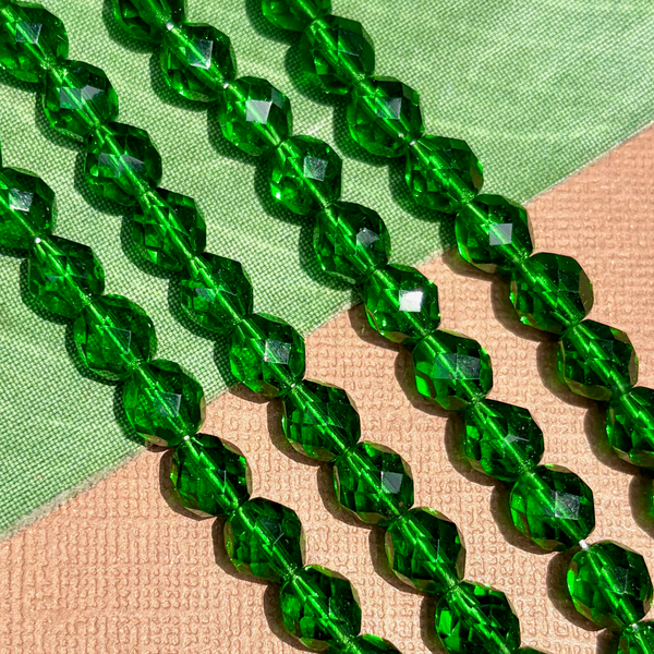 Vintage Fire Polish Crystal 8mm - 100 Pieces