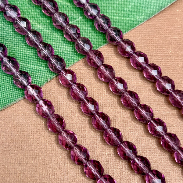 Vintage Fire Polish Crystal 8mm - 100 Pieces