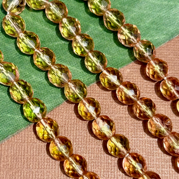 Vintage Fire Polish Crystal 8mm - 100 Pieces