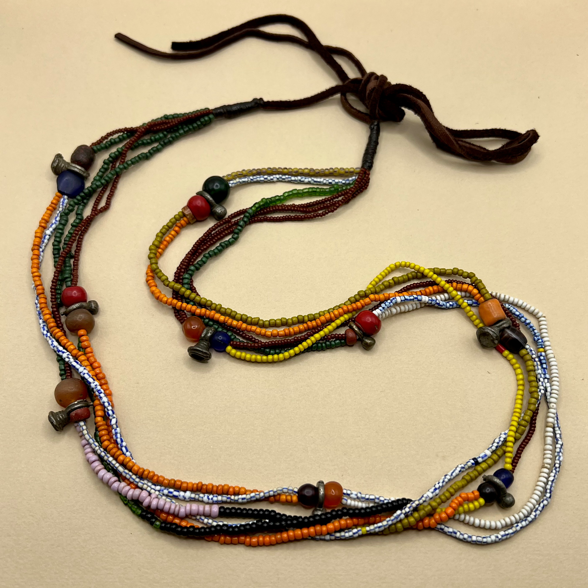Orange/Green Akha Necklaces