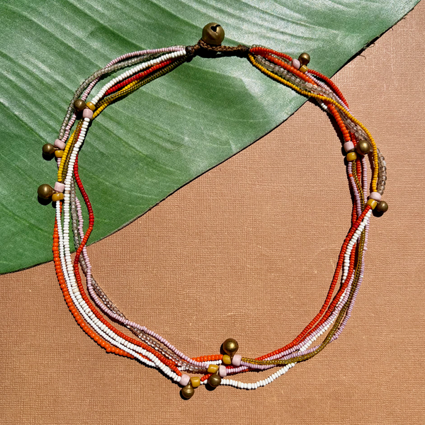 Short Akha Necklaces - Pink, Orange, & Yellow