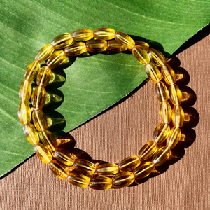 Yellow Faceted Melon Beads - 40 Pieces