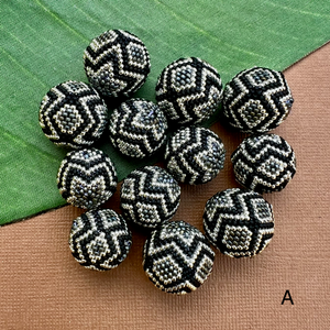 Black, Gray & Silver Beaded Beads