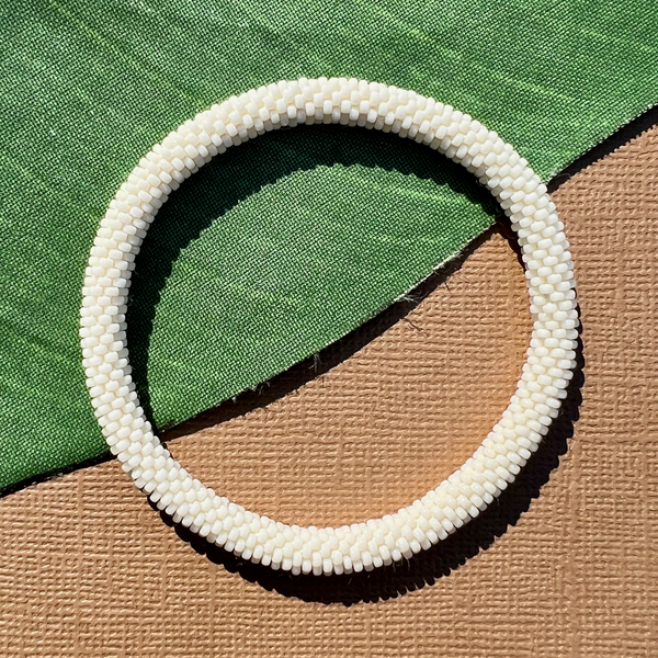 Cream - Biscuits - Beaded Bangles #10