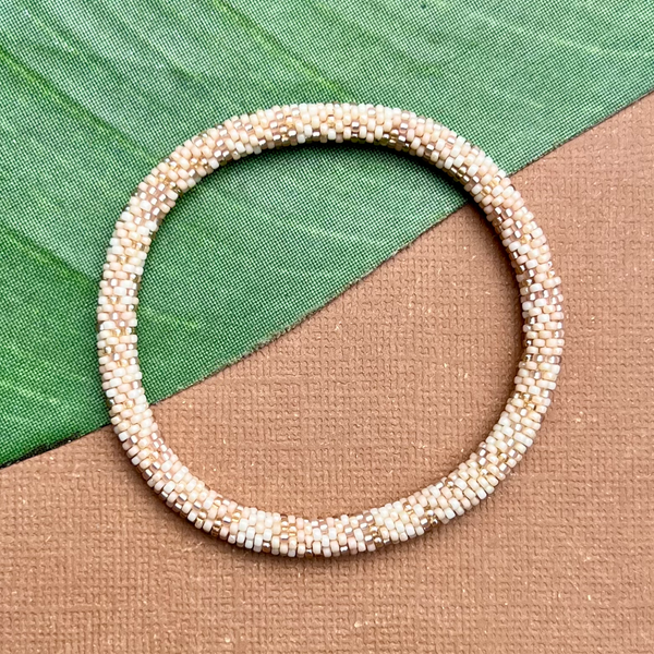 Cream - Biscuits - Beaded Bangles #1