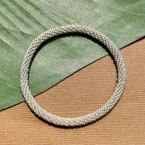 Cream - Biscuits - Beaded Bangles #26