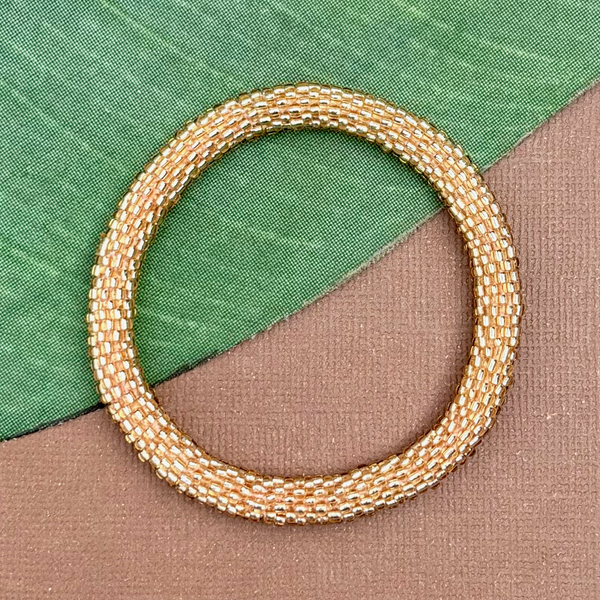 Gold - Biscuits - Beaded Bangles #27
