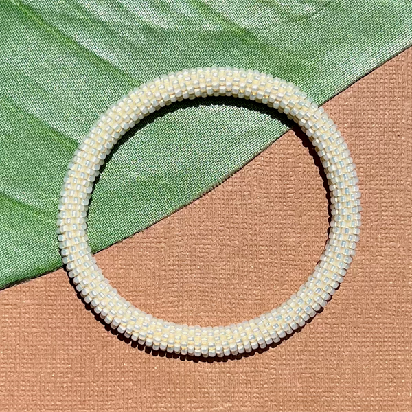 Cream - Biscuits - Beaded Bangles #2