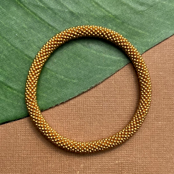 Gold - Biscuits - Beaded Bangles #9