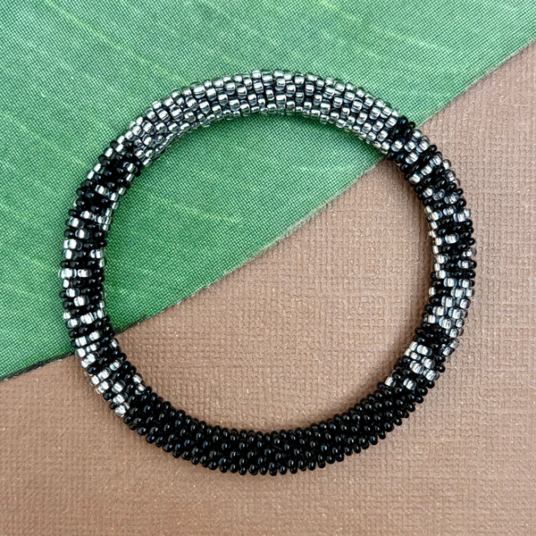 Black Beaded Bangles #13