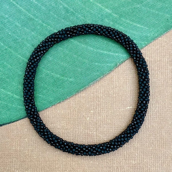 Black Beaded Bangles #14