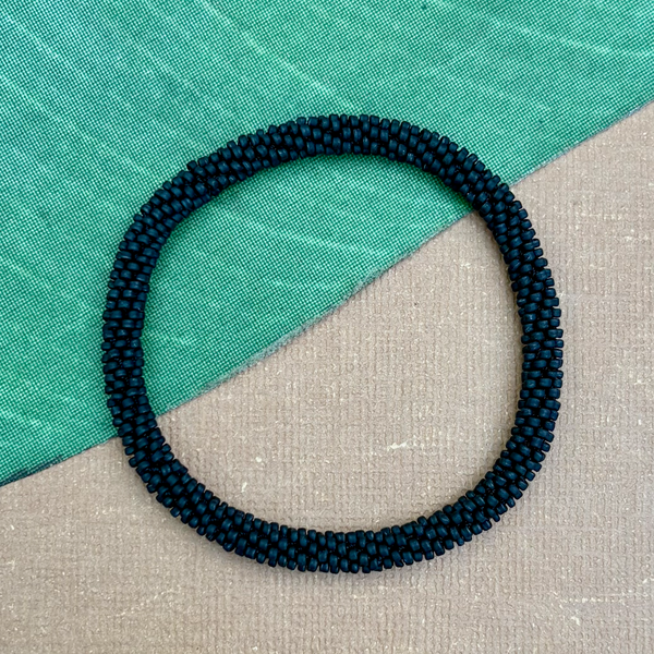 Black Beaded Bangles #16