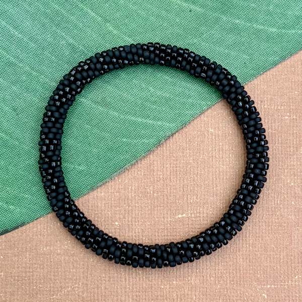 Black Beaded Bangles #1