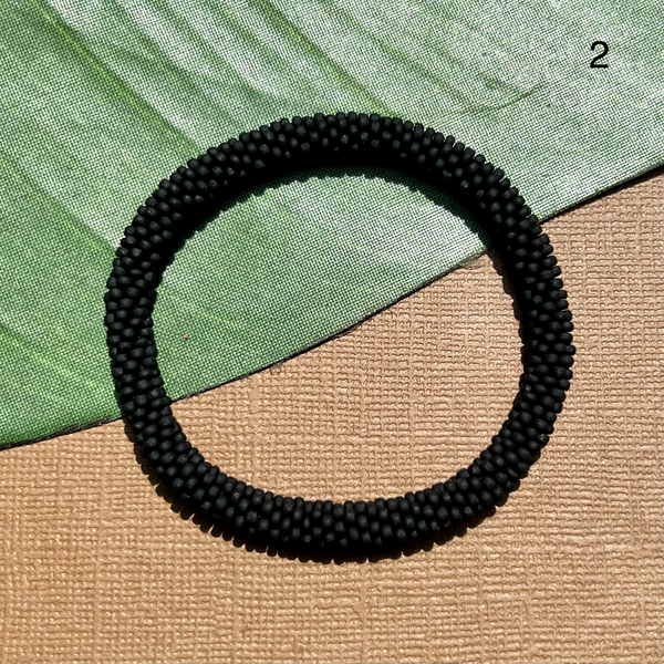 Black Beaded Bangles #2