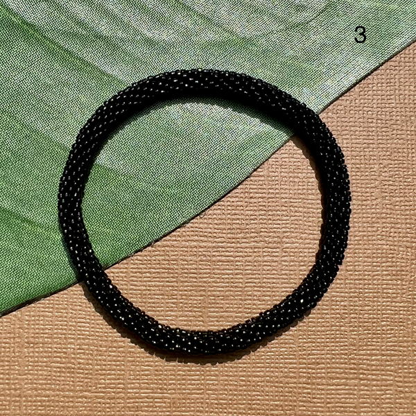 Black Beaded Bangles #3