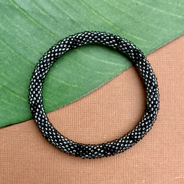Black Beaded Bangles #5