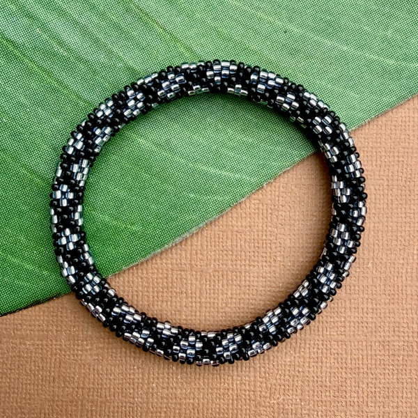 Black Beaded Bangles #6