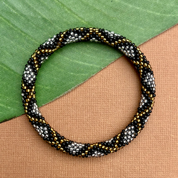 Black Beaded Bangles #8