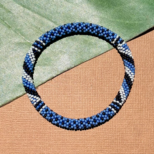 Blue Beaded Bangles #10