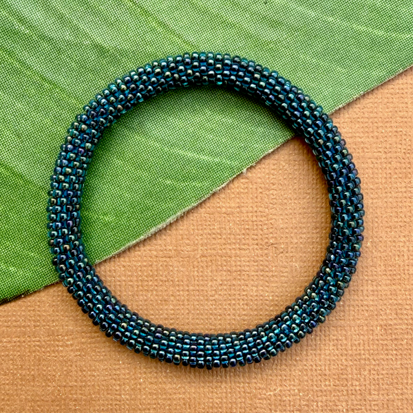 Blue Beaded Bangles #12