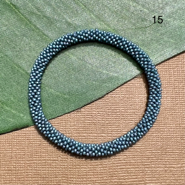 Blue Beaded Bangles #15
