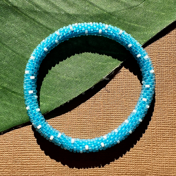 Blue Beaded Bangles #16