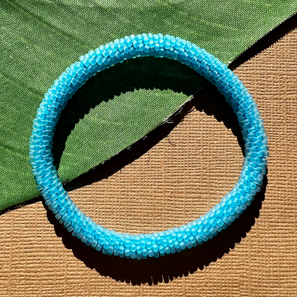 Blue Beaded Bangles #17